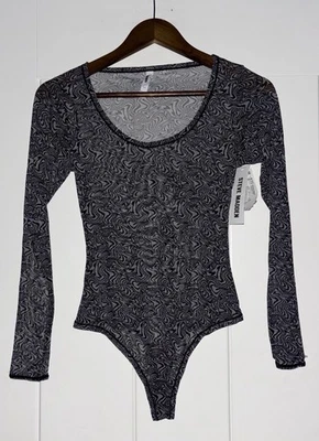Steve Madden Women's Long-Sleeve Mesh Bodysuit Women Medium NWT - Image 1 of 4