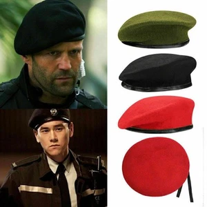Men Women Vintage Wool Military Special Force Army French Artist Hat Cap Beret^* - Picture 1 of 16