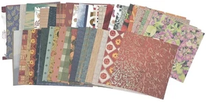 50+ gemischtes Set 6 x 6 Sammelalbum Cardstock - tolle Kartenherstellung HERBST (dunkle Farbe) - Bild 1 von 2