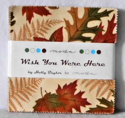 MODA HOLLY TAYLOR "WISH YOU WERE HERE"  CHARM PACK #6530PP-  5" BY 5" -  NIP! - Image 1 of 2