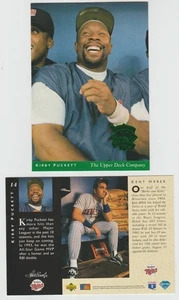 Kirby Puckett 1994 Upper Deck Iooss Collection All-Star Jumbo #14 con Kent Hrbek - Imagen 1 de 1