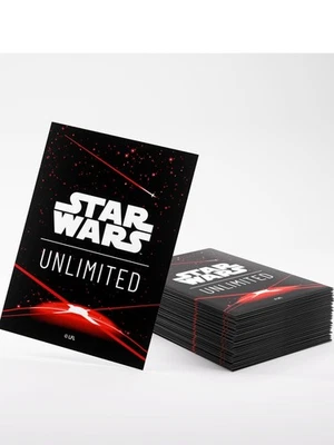 GAMEGENIC Star Wars: Unlimited Card Game - Art Sleeves - Card Back Red