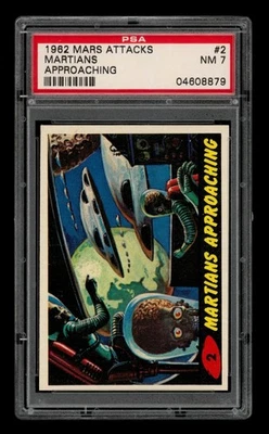 Mars Attacks Set-Break 1962 #2 Marcians Approaching PSA 7 casi nuevo Foto 1 de 3
