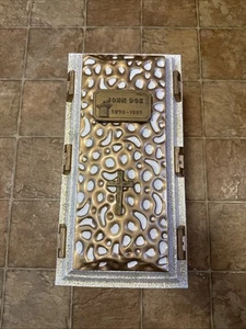 Dorischer Verkäufer Mustertresor 1970 Trauerstück Schatulle Bestattung 18"x9 1/2" - Bild 1 von 7
