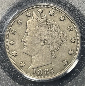 1885 Liberty Head V Nickel 5c PCGS XF40 Extra Fine Key Date - Picture 1 of 4