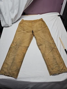 Vintage SafTBak Pants Mens 36x30 Hunting Water Repellent Made USA Pockets Thrash - Picture 1 of 16