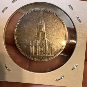 Germany 1934 5 Reichsmark Coin Potsdam Church Eagle 900 Silver Nice Honest Piece - Picture 1 of 4