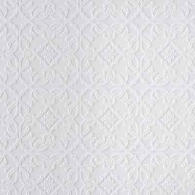 Papel pintado de vinilo texturizado Brewster RD0671 Maxwell, pintable, blanco Foto 1 de 4