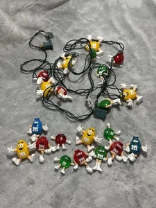 Vintage M&Ms MM Happy Lights String Set And Replacements Christmas Or Camp Light - Picture 1 of 2