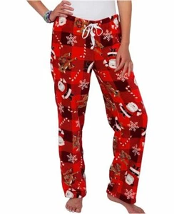Rudolph the Red Nosed Reindeer Fleece Pajama Sleepwear Lounge Pants! (S/C) - Picture 1 of 2