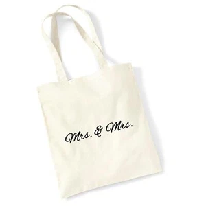 Sacchetto di iuta signora & Mrs. Borsa scritta cotone idea regalo souvenir regalo - Foto 1 di 36
