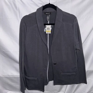 NEW Style & co Cardigan Sweater/Blazer Women Size M Graphite Grey Knit Button E2 - Picture 1 of 2