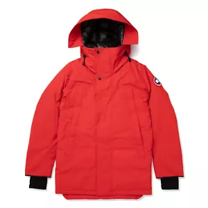 NWB - Men's CANADA GOOSE Sanford Parka Down Puffer Jacket Hooded Red Size L New - Picture 1 of 14