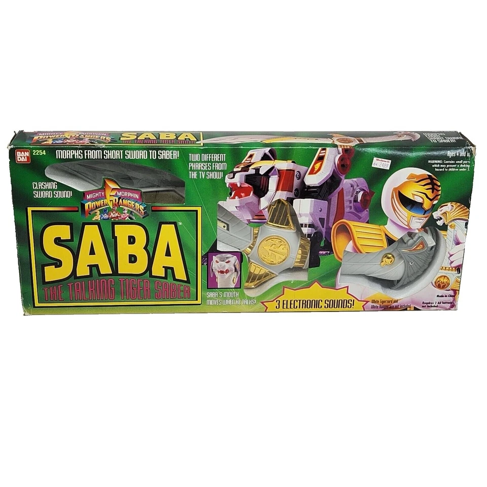 Bandai Mighty Morphin Power Rangers 1994 SABA The Talking Tiger Saber Figure... - Image 1 of 1