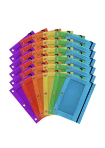 49 Packs Bulk Zipper Pencil Case with Clear Window for Storing School Office - Picture 1 of 6