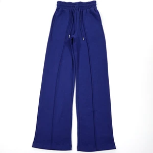 Flirtitude Active Women's Pocket Wide Leg Fleece Sweatpants Blue Size XS - Picture 1 of 8