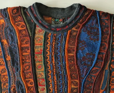 Original Coogi 3D Wolle Strick Kunst, Sweater Made in Australia, Pullover Gr.XL - Bild 1 von 4