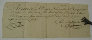 1771 Payment Receipt Signed by SAMUEL MASTEN, Kingston, Ulster County, NY - Picture 1 of 1