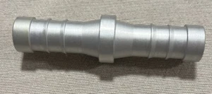 5/8" x 3 3/8" ALUMINUM BARBED FITTING HOSE SPLICE FOR RUBBER/SILICONE HOSE - Picture 1 of 5