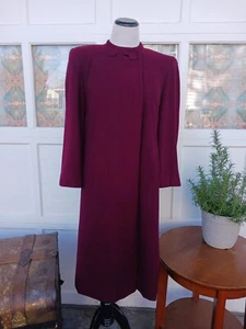 1940 Burgundy Wool Overcoat - Picture 1 of 12