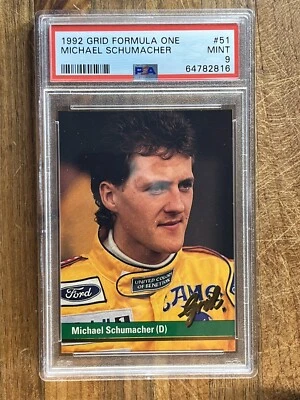 1992 Grid Formula One Michael Schumacher ROOKIE #51 PSA 9 MINT - Image 1 of 2