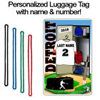 Personalized Detroit Baseball Luggage Tag 