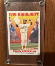 1992 Score - 1991 Highlight #430 Rickey Henderson