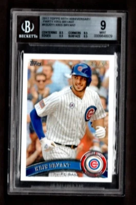 2017 Topps 65th Anniversary Party KRIS BRYANT #KB2011   47/65   BGS 9 MINT - Image 1 of 2