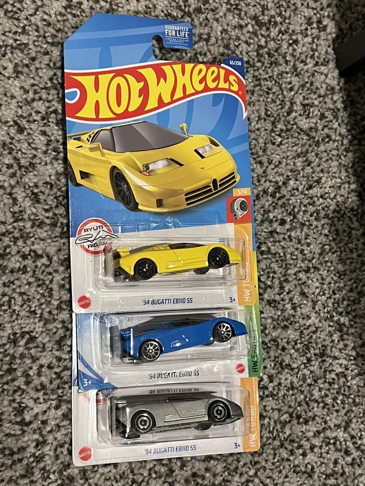 Hot Wheels '94 Bugatti EB110 SS Azul Amarillo Plata HW Exotics Turbo Variante Set Foto 1 de 1