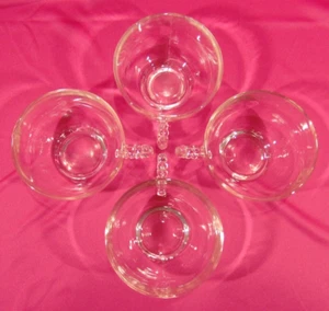 Set of 4 Vintage Imperial Glass Clear Candlewick Teacups - Picture 1 of 8