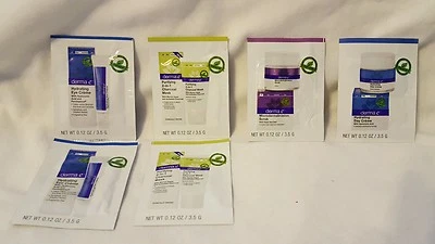 Derma E: Eye Creme, Purifying Mask, Scrub, Day Creme Samples - Lot of 6 - Image 1 of 4
