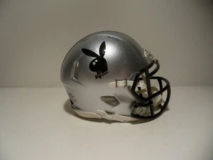 CUSTOM CONCEPT SILVER PLAYBOY BUNNY MINI HELM - Bild 1 von 3