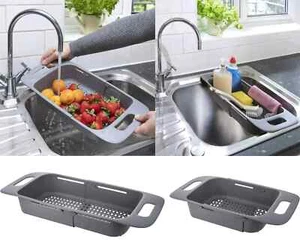 Lavello Espandibile Cucina Creativa Caddy Senza BPA Organizzatore Lavello Cucina Grigio - Foto 1 di 7