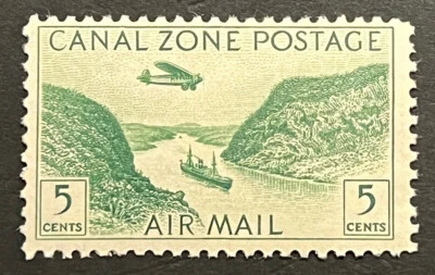 Travelstamps: 1931 Canal Zone Stamps Scott #C7, 5¢ Airmail Mint MNH OG - Image 1 of 4