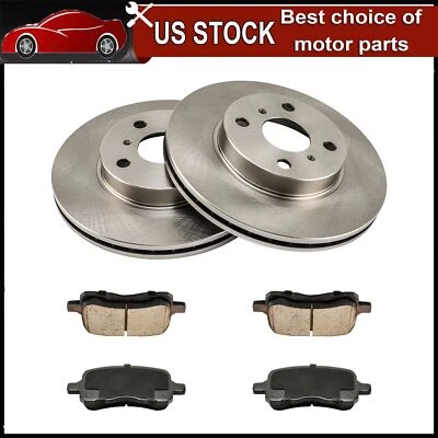 Front Disc Rotors Ceramic Brake Pads For Chevrolet Prizm 1998 1999 -2001 2002 Foto 1 de 4