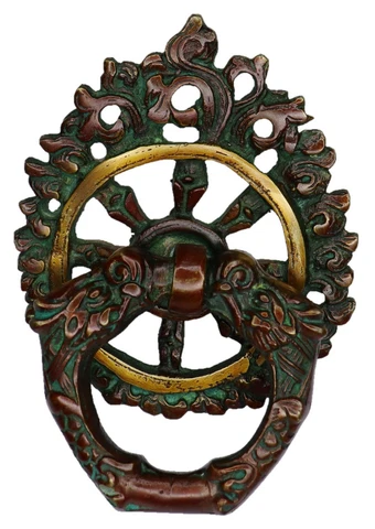 Floral Design Door Bell Victorian Antique Style Handcrafted Brass Door Knocker Cover