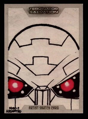 2009 Terminator Salvation Mathew Matt Minor Artist Sketch Card 1/1 Topps - Image 1 of 2