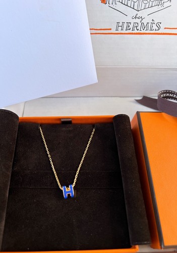 HERMÈS Mini Ciondolo Hermes Pop H Blu Hardware palladio