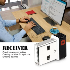 Nano Receiver Dongle 6 Channel for Wireless Keyboard Mouse 2.4 GHz - Picture 1 of 6