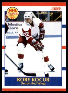 1990-91 Score Canadian Kory Kocur Rookie Detroit Red Wings #384