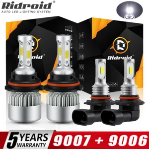 For 2003-2005 Dodge Ram 1500 2500 3500 LED Headlight Hi/Lo + Fog Light Bulbs Kit - Picture 1 of 22