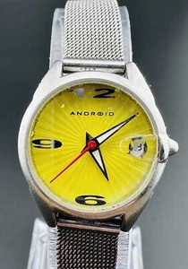 Funktionierende Vintage Android U.S.A. gelb AD 233 Modern Classics Damenuhr A3 - Bild 1 von 11