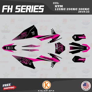 Graphics Kit for KTM 125XC 250XC 300XC 2019 2020 2021 2022 Fh - MAGENTA - Picture 1 of 6