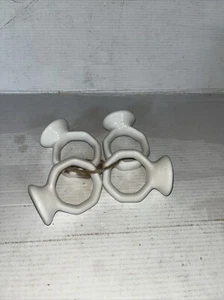 Set of 4 Pfaltzgraff White Ceramic Napkin Rings 2 in. - Picture 1 of 5