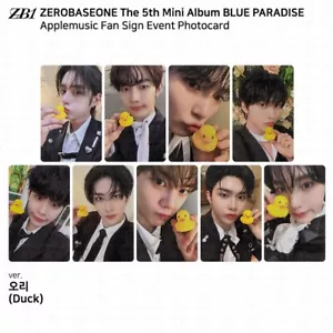 ZEROBASEONE ZB1 5° Mini Album Paradiso Blu Applemusic Fan Insegna Evento Fotocard - Foto 1 di 28