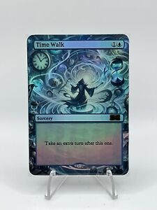 Time Walk - Power 9 - Foil Custom sticker on MTG bulk card.