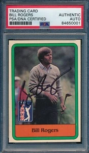 1981 Donruss PGA Bill Rogers #23 Authentic Card Signed PSA/DNA 176079 - Bild 1 von 2