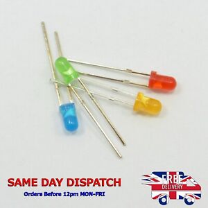 Diffused 3mm Ultra Bright LED Diode Light Emitter Round Top