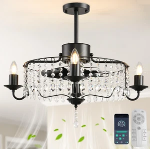 Fernbedienung/Smart Crystal Droplet Deckenventilator Leuchte (CHLR45) - Bild 1 von 1