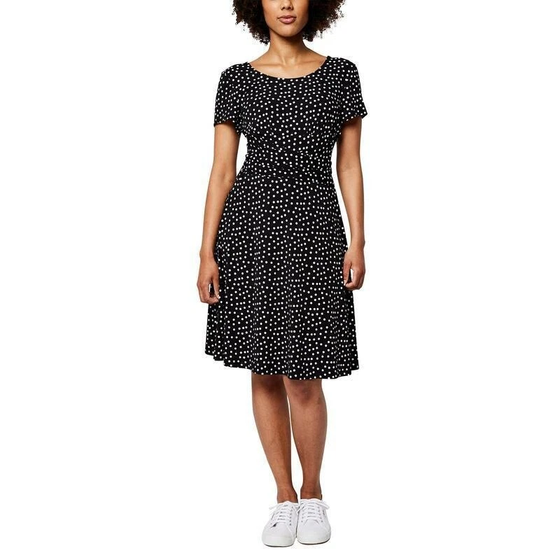 Leota Ladies’ Short Sleeve Dress CONFETTI DOT M